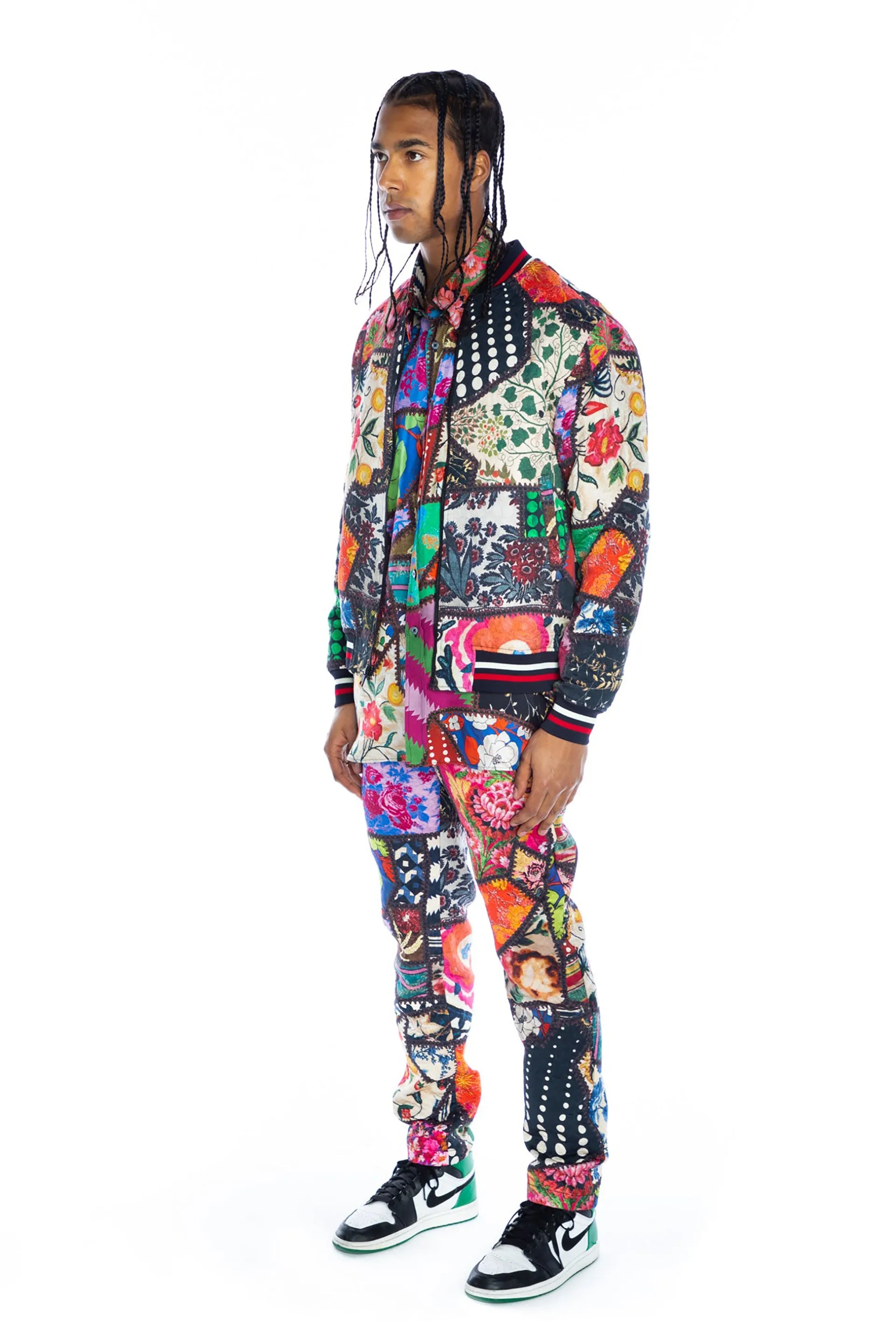 'HOTCH POTCH CRAZY QUILT' BOMBER JACKET