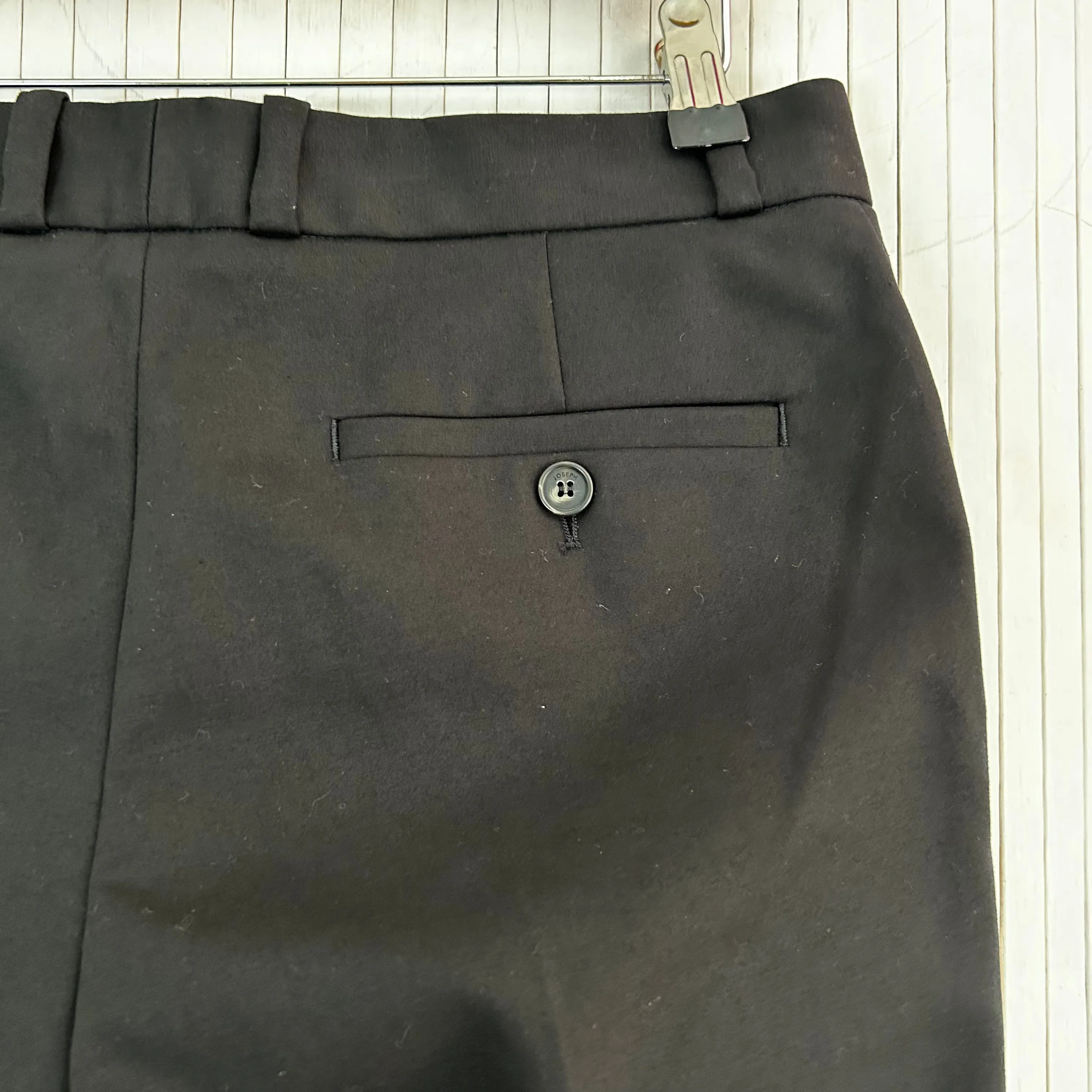 Joseph Brand New 215 Black Double Faced Cotton Bing Court Pants S