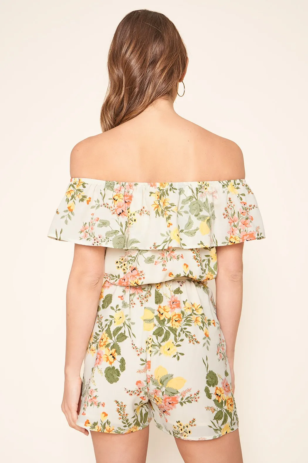 Kailey Floral Off the Shoulder Romper