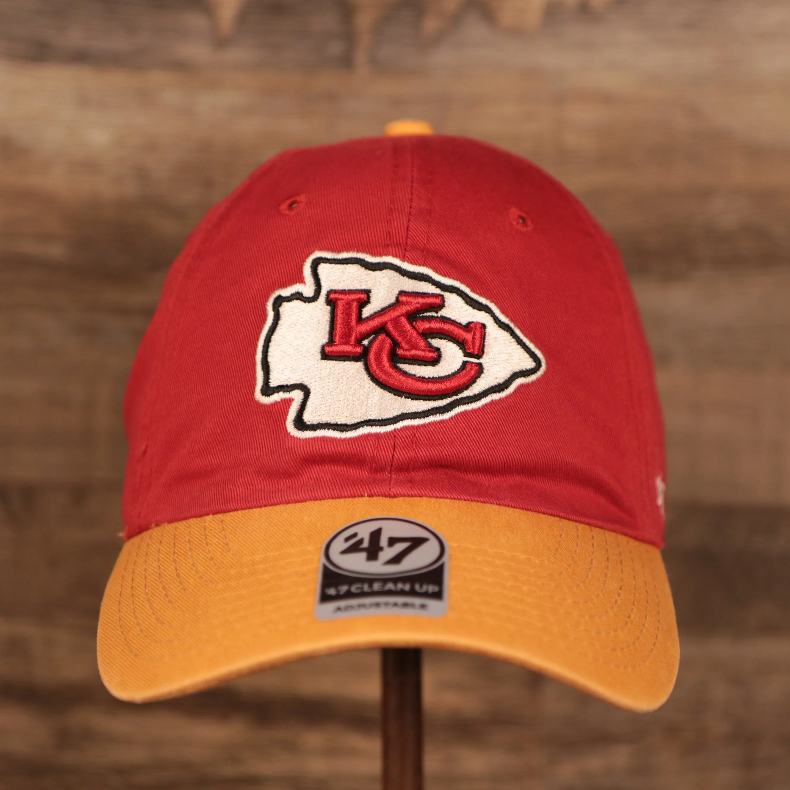 Kansas City Chiefs Yellow & Red Adjustable Dad Hat