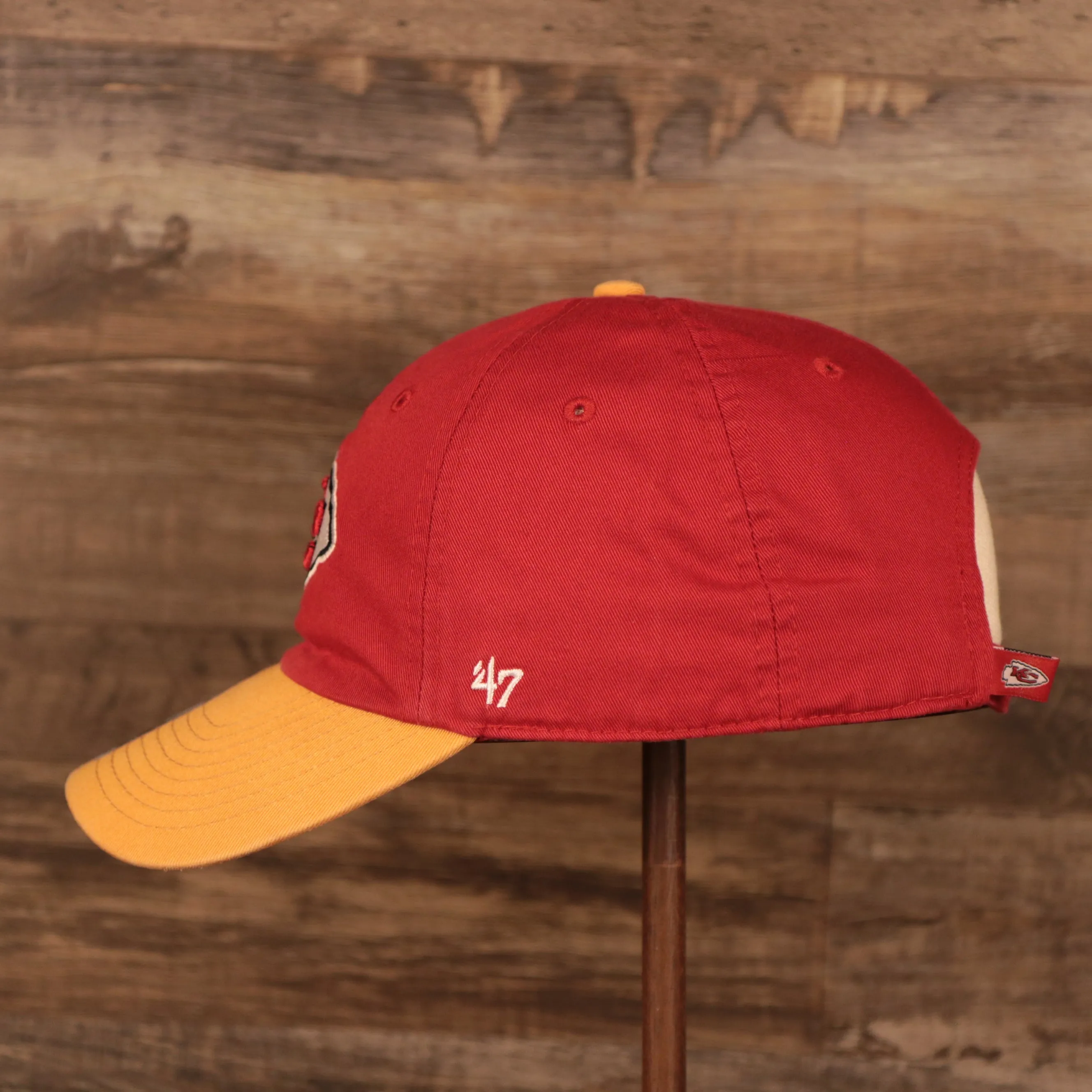 Kansas City Chiefs Yellow & Red Adjustable Dad Hat