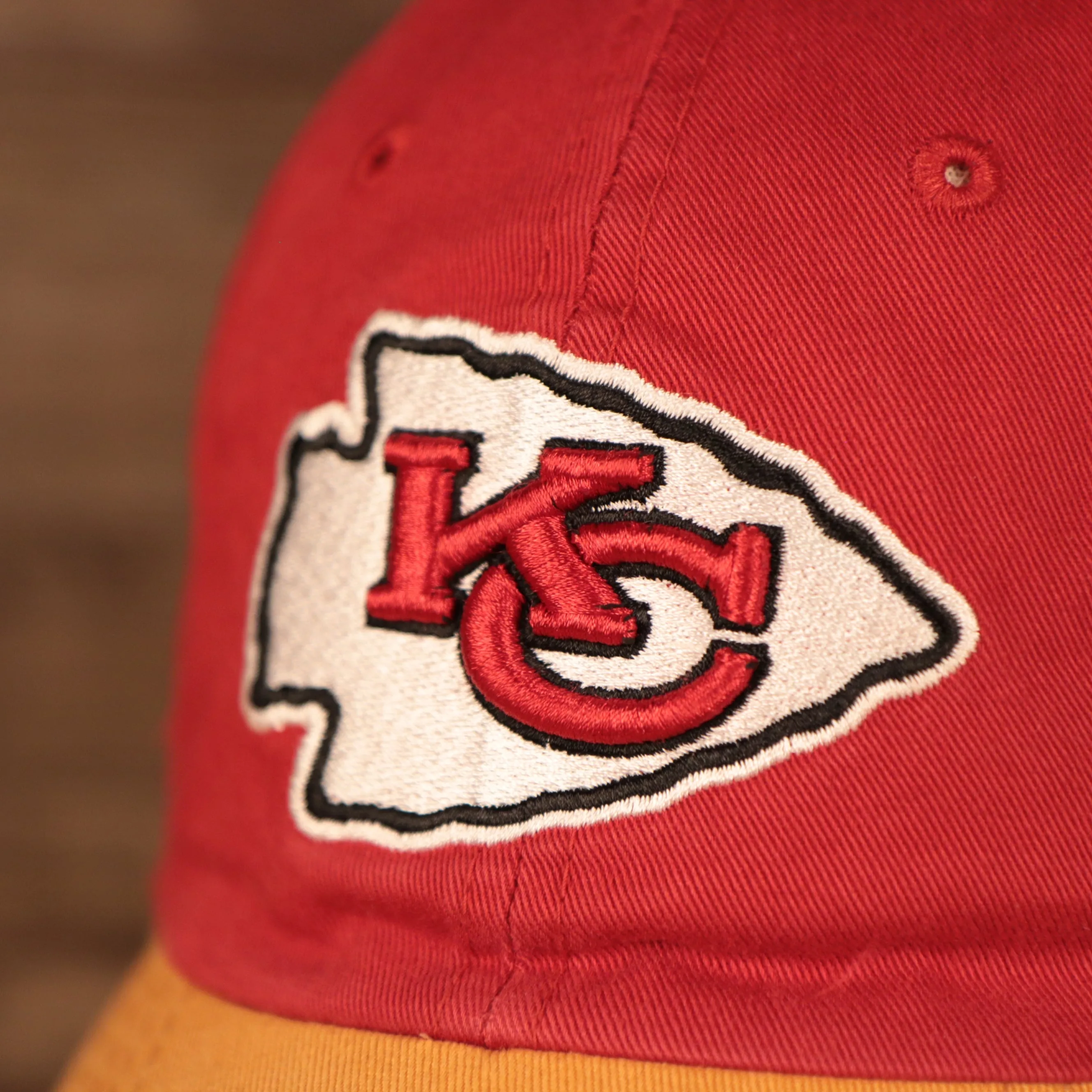 Kansas City Chiefs Yellow & Red Adjustable Dad Hat