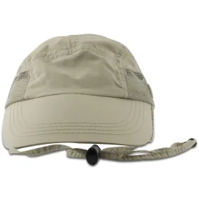 Khaki Supplex Big Brim Mesh-Back Ball Cap