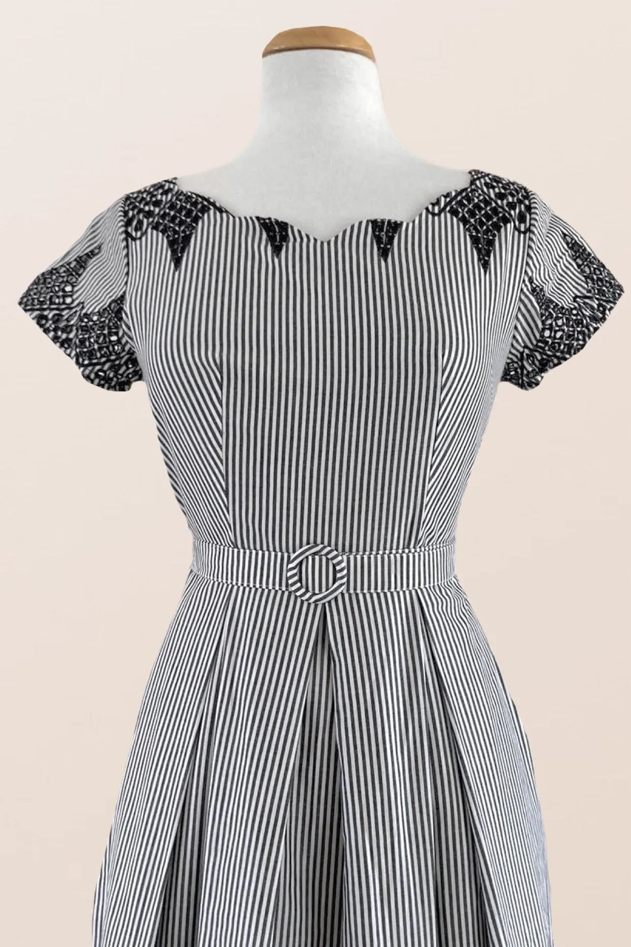 Laura Black & White Nautical Dress