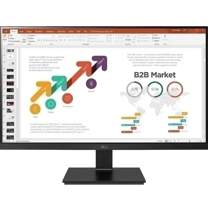 LG 24BL650C 24 Inch Full HD Computer Monitor Swivel Adjustable