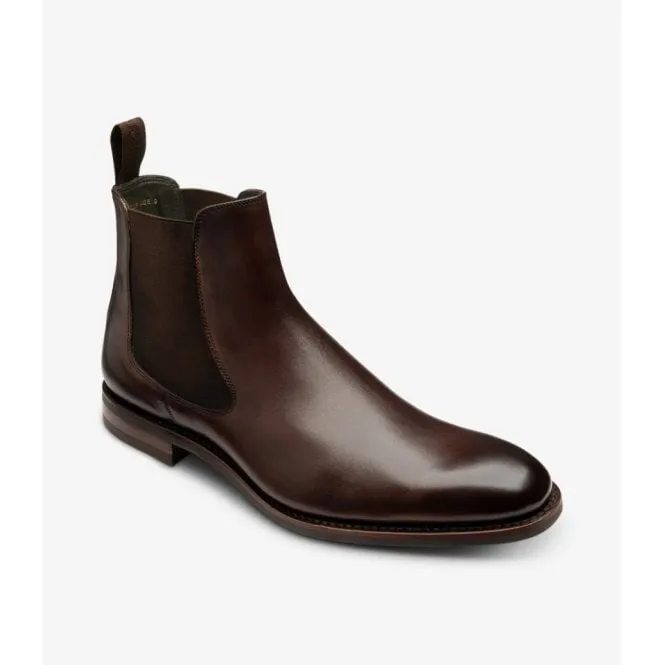 Loake Mens Wareing Chelsea Boot in Dark Brown