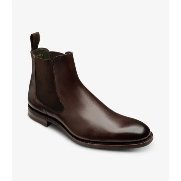 Loake Mens Wareing Chelsea Boot in Dark Brown