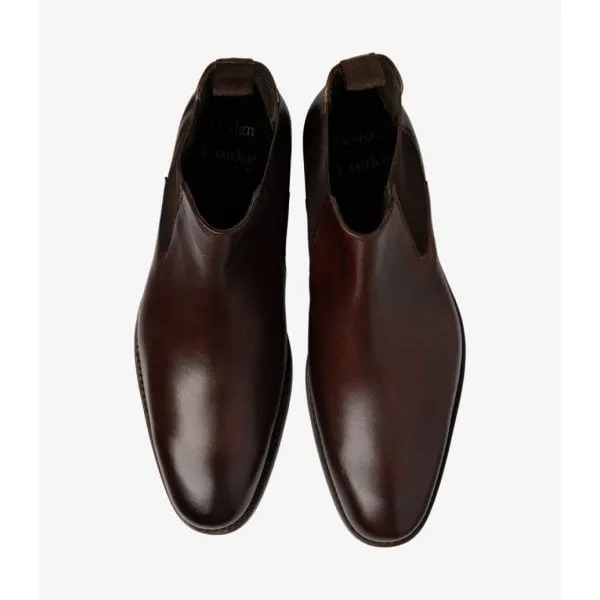 Loake Mens Wareing Chelsea Boot in Dark Brown