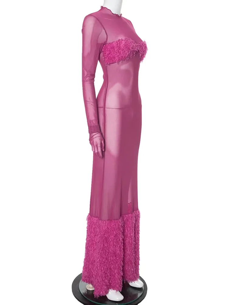 Lola Pink Mesh Maxi