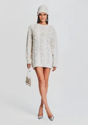 Maple Embellished Sweater Dress