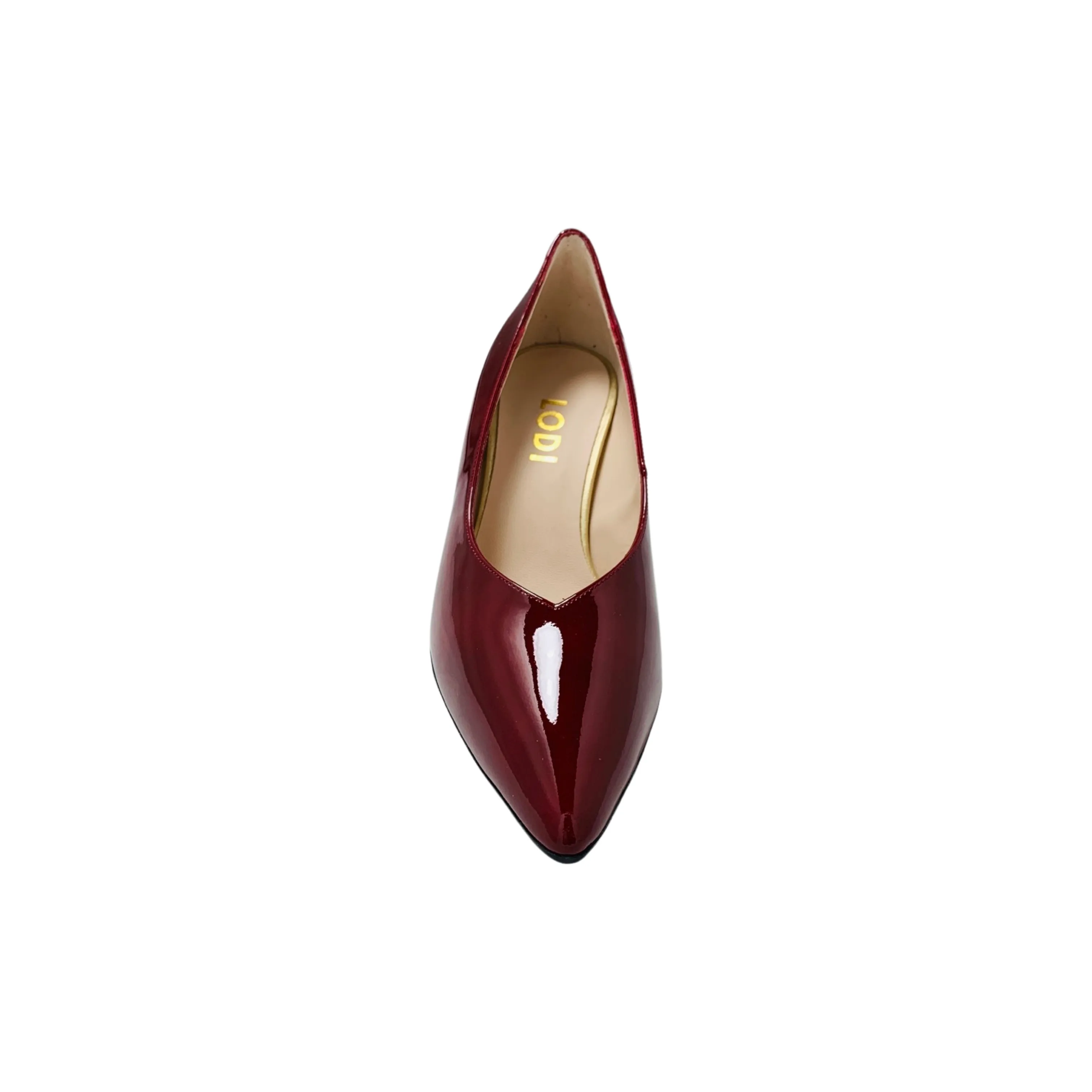 Masana Red Patent Block Heel Pump