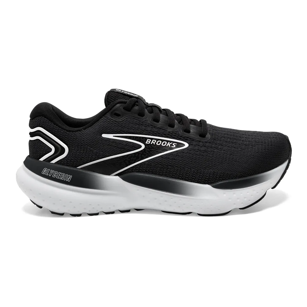 Men's Brooks Glycerin 21, Black/Grey/White, 14 2E Wide