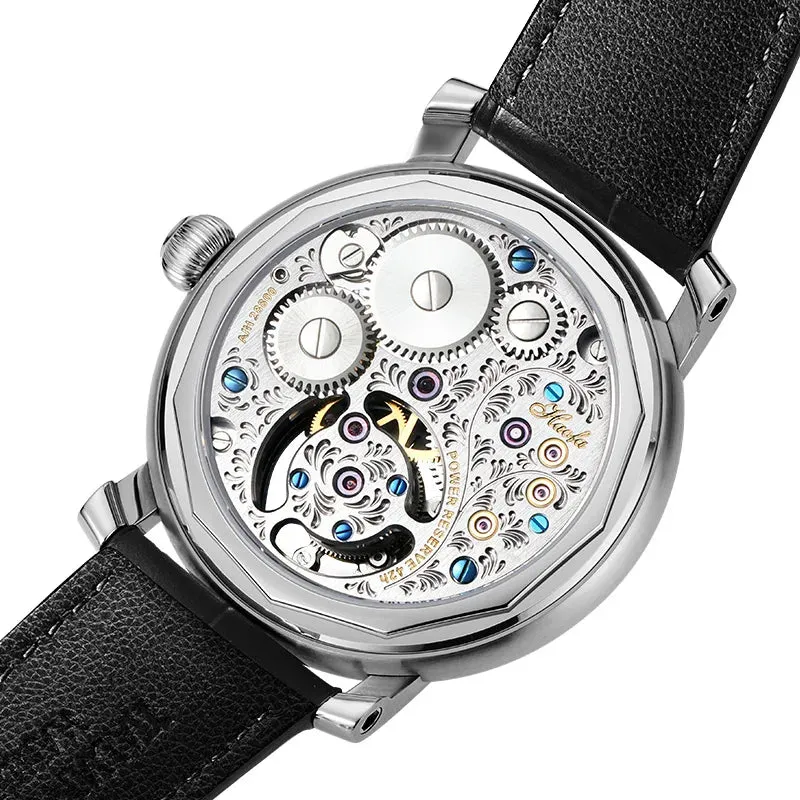 Men's Enamel Craft Unique Auspicious Dial Tourbillon Manual Winding Watch