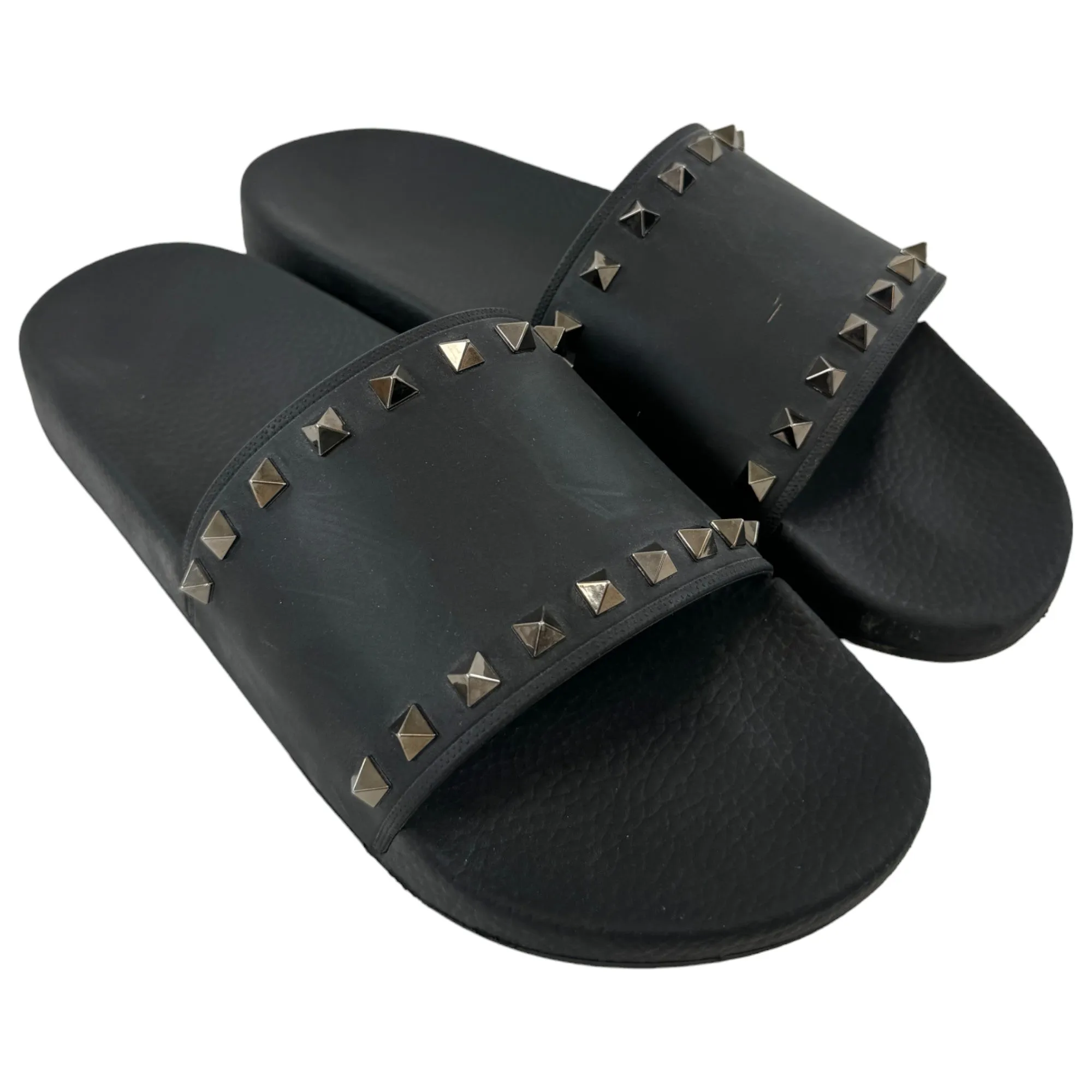 Men's Rockstud Slides Black Size EU 43 / UK 9