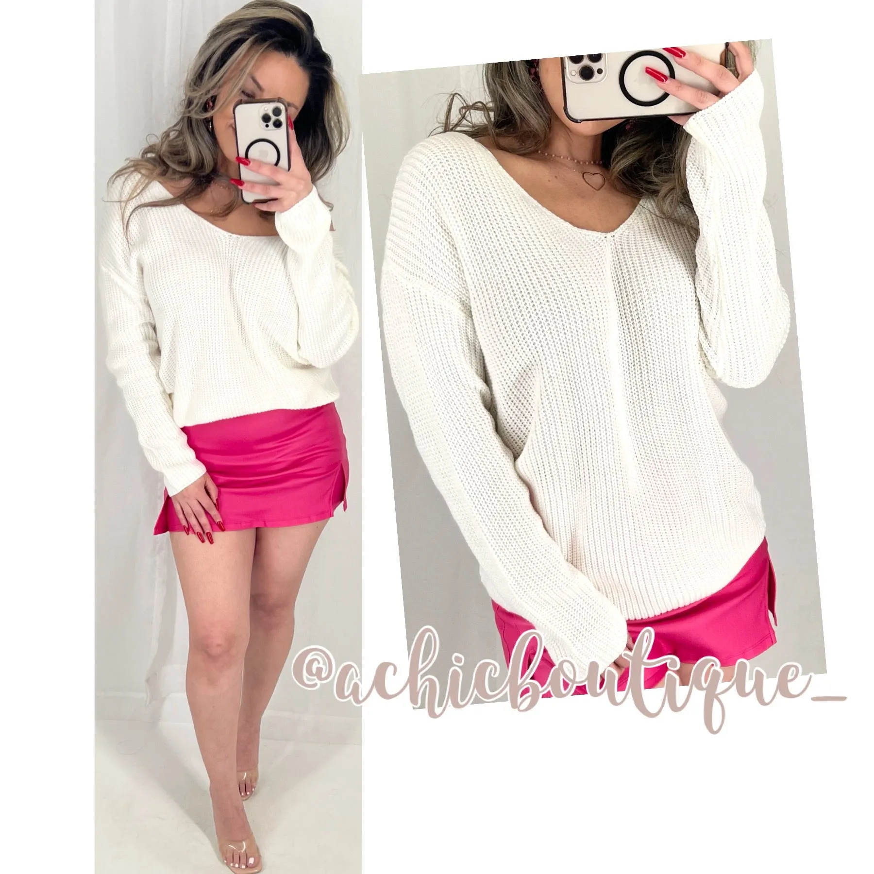 Mia Sweater- White