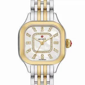 Michele Meggie Two-Tone 18K Gold-Plated Diamond Dial Watch MWW33B000009