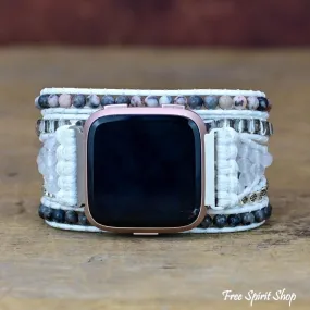 Natural Rhodonite & Labradorite Beaded Fitbit Watch Band