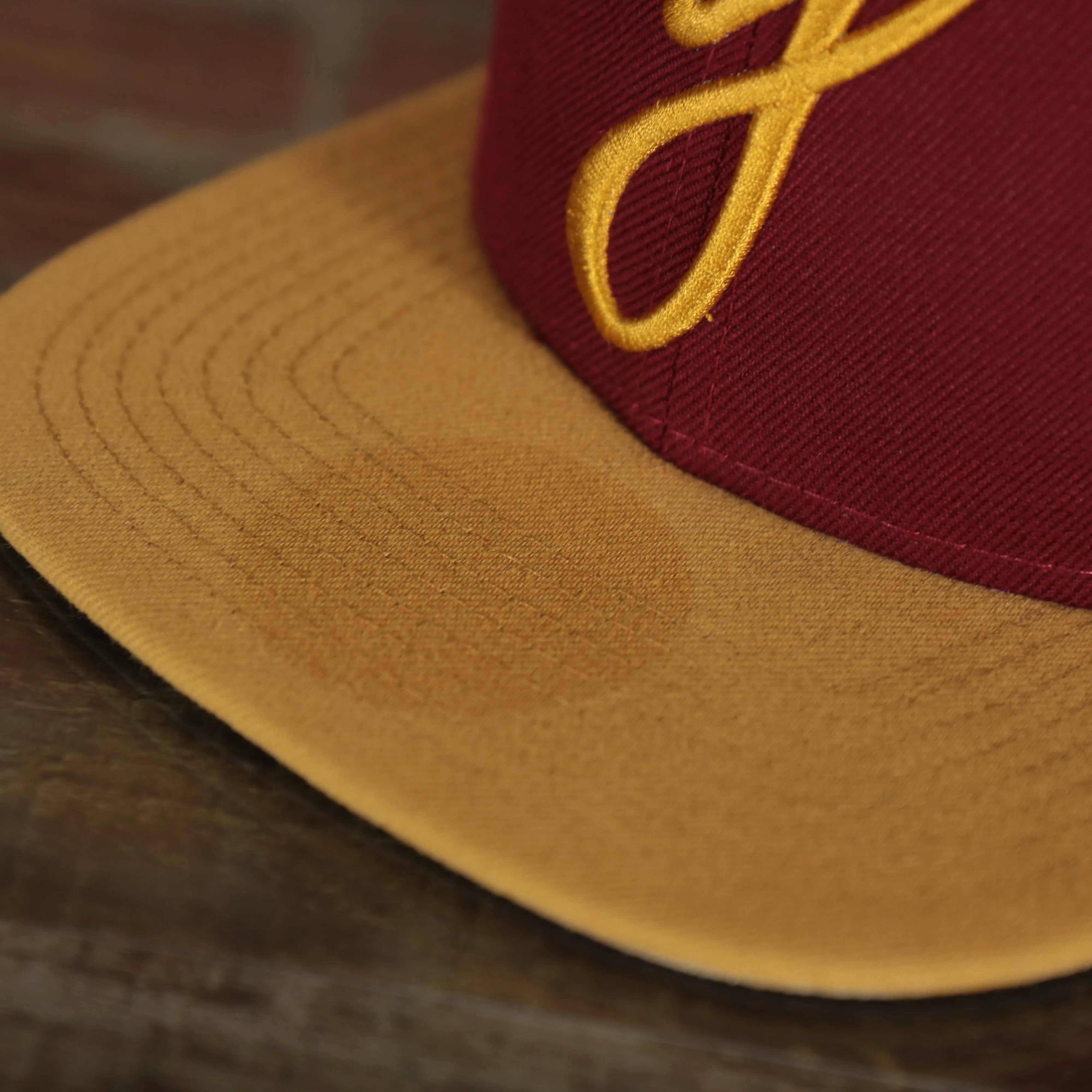 New Jersey NJ Hat | New Jersey Garden State 9Fifty Gray Bottom Snapback Hat | Maroon / Gold *DISCOLORED