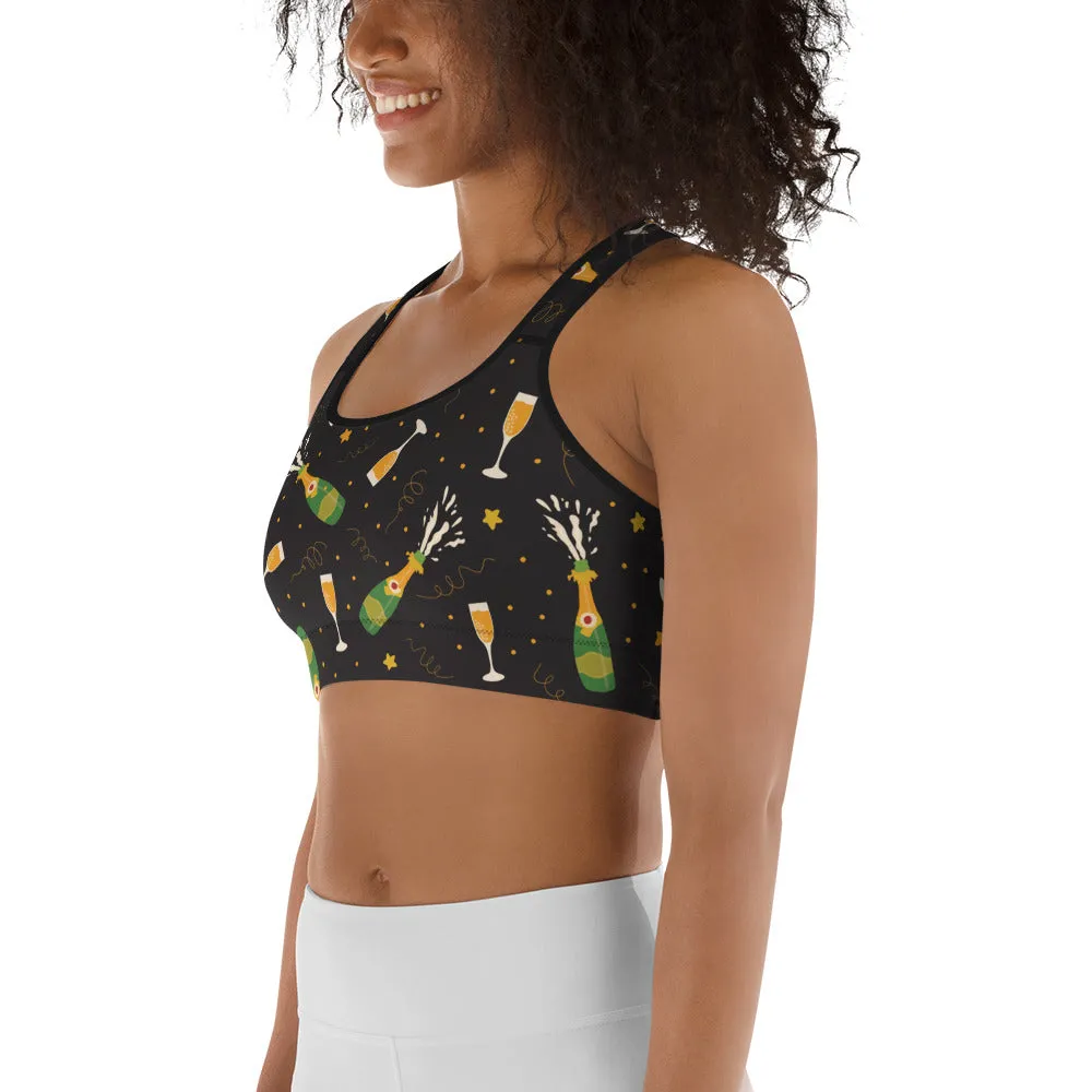 New Year's Toast Sports Bra