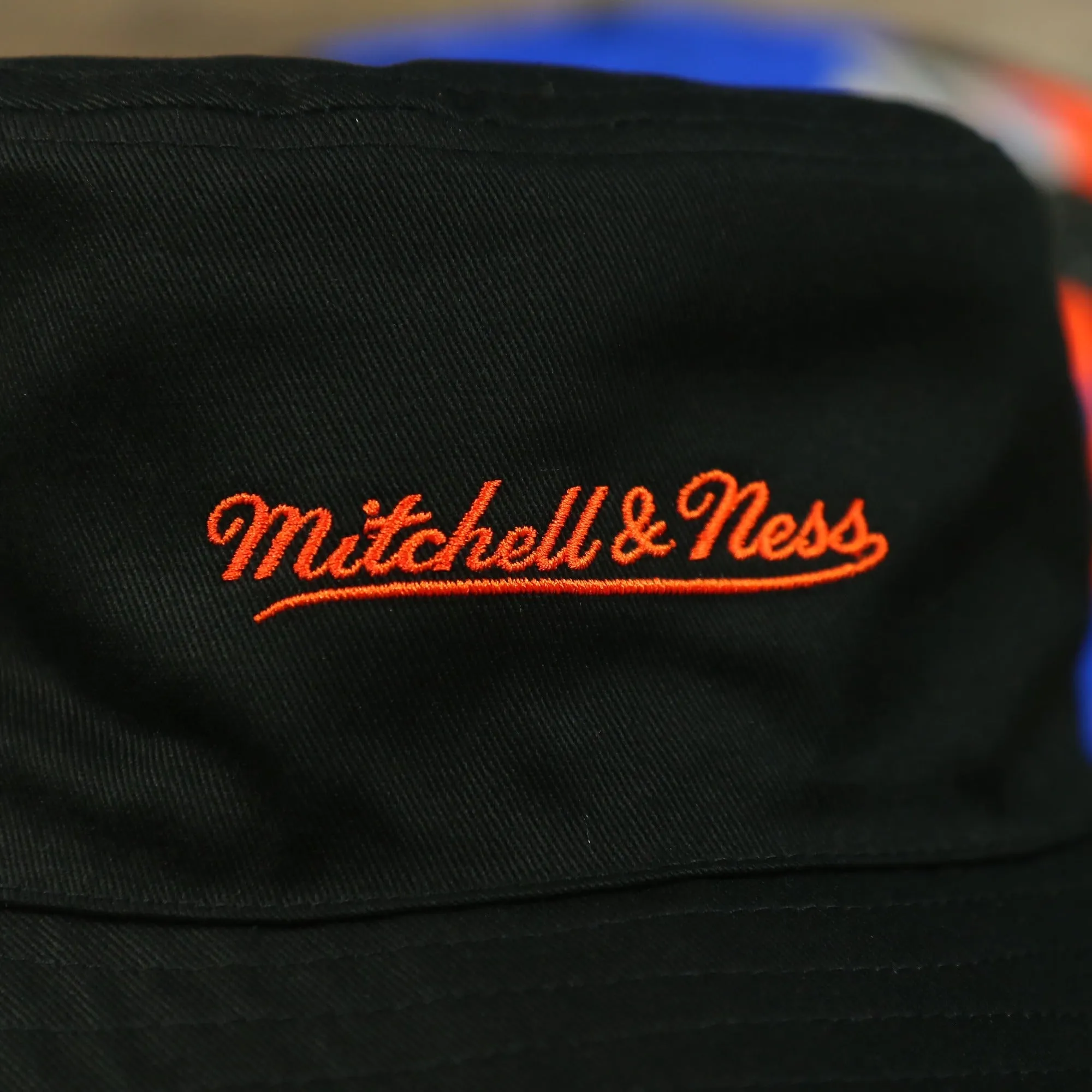 New York Knicks 90s Inspired NBA Hyper Mitchell and Ness Reversible Bucket Hat