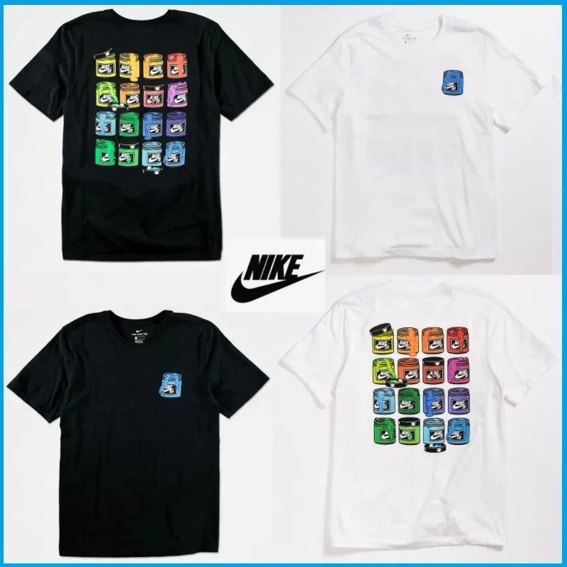 Nike  |Crew Neck Street Style Plain Cotton Short Sleeves Logo