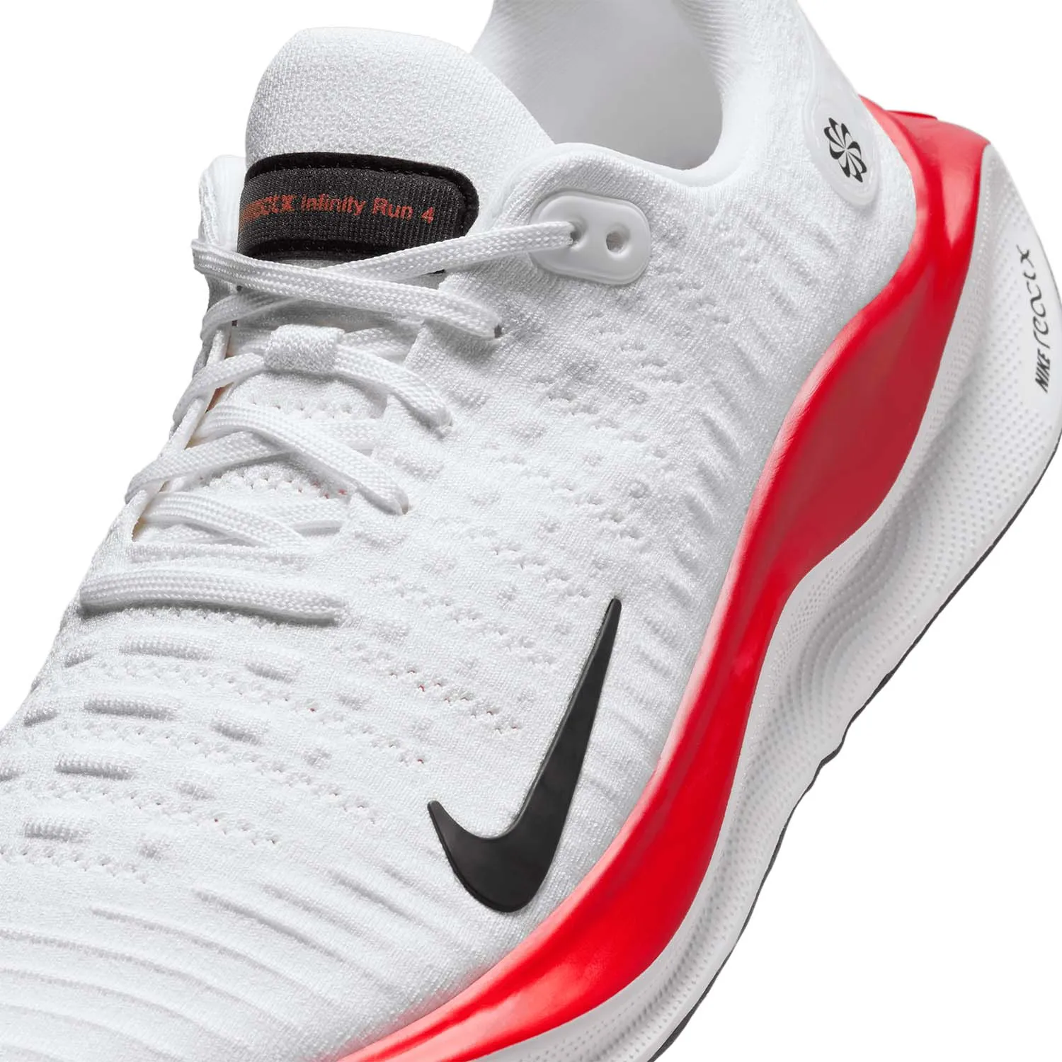 Nike InfinityRN 4  White/Black/Platinum Tint/Bright Crimson