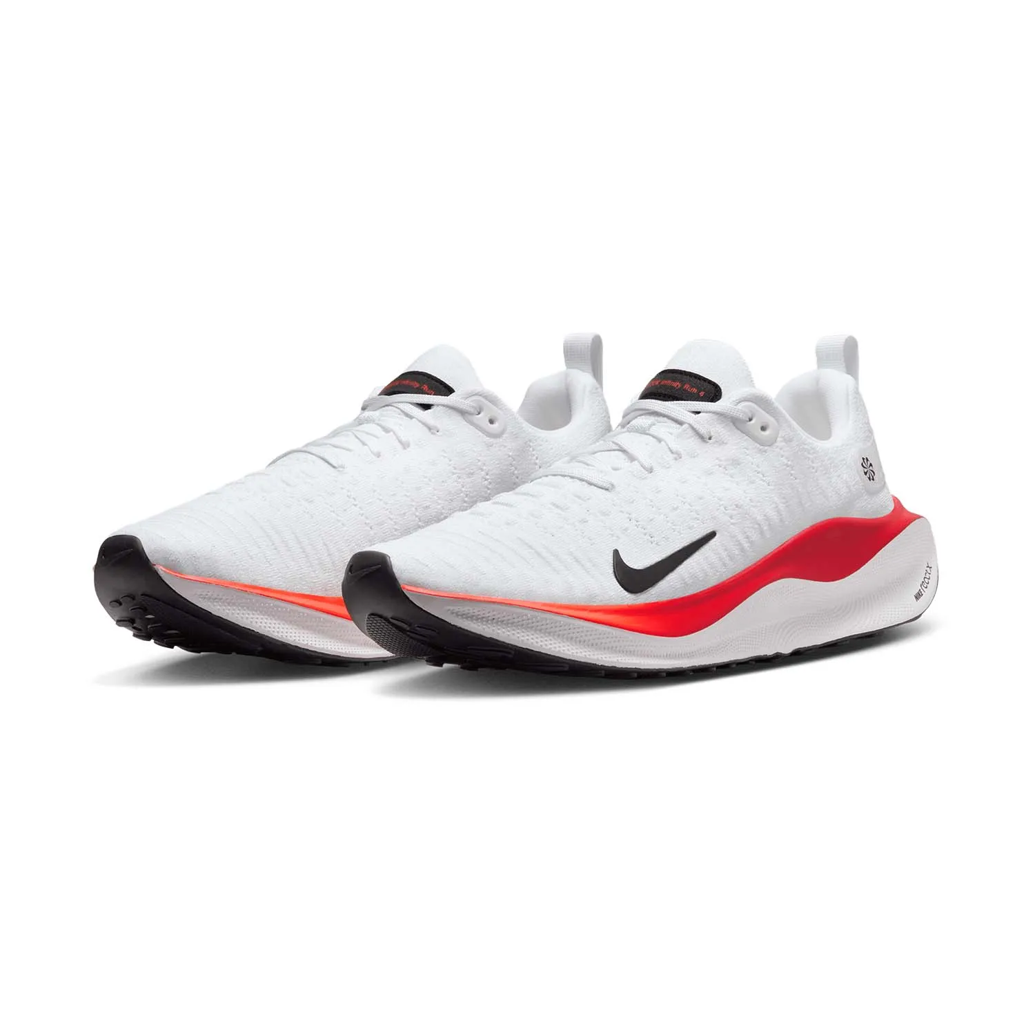 Nike InfinityRN 4  White/Black/Platinum Tint/Bright Crimson