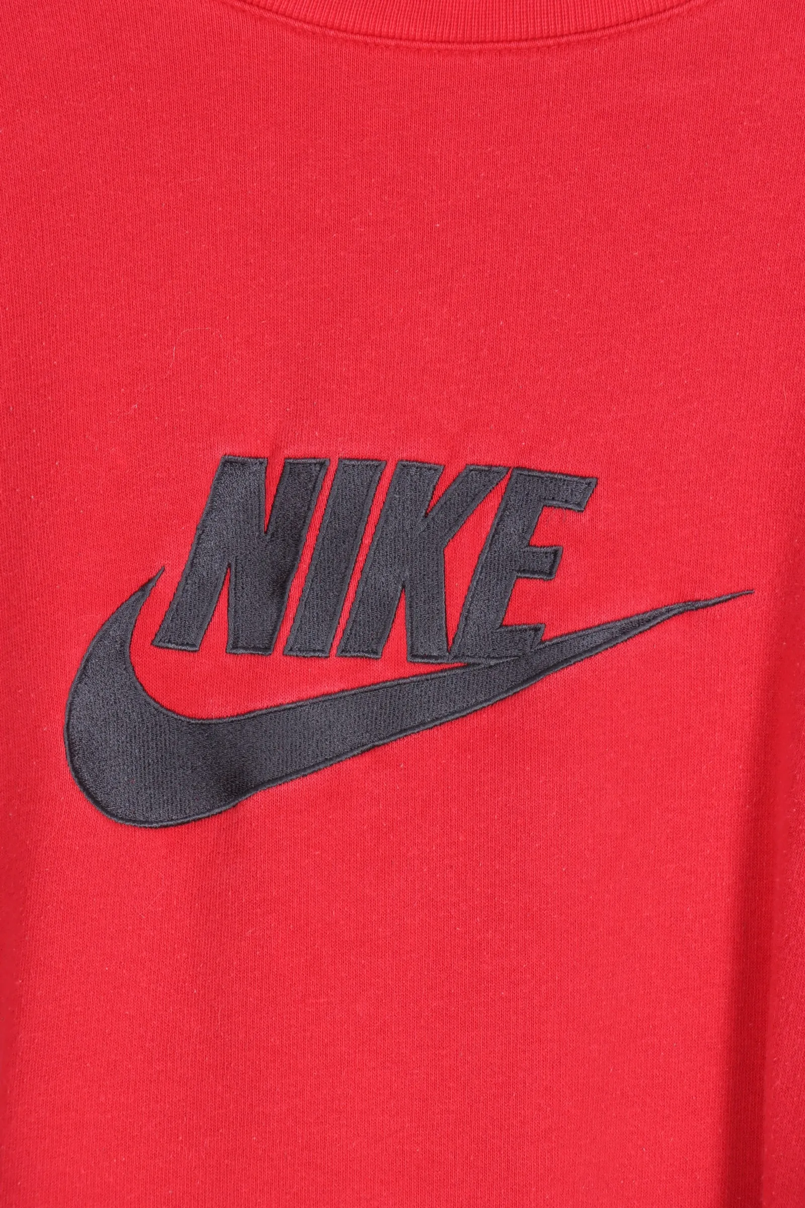 NIKE Red & Black Embroidered Big Logo Sweatshirt (XL-XXL)