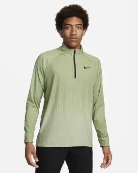 Nike Tour Men's Dri-FIT ADV 1/2-Zip Golf Top - Oil Green/Honeydew/Black