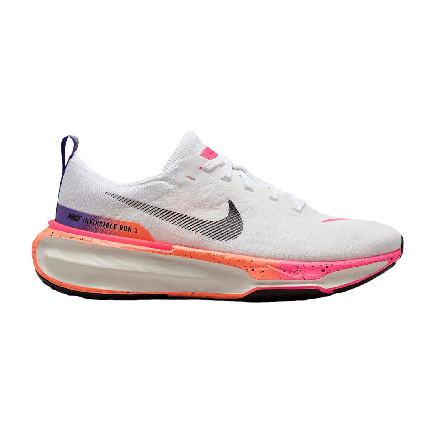 Nike Zoomx Invincible Run Flyknit 3  White/Black/Bright Mango/Hyper Pink