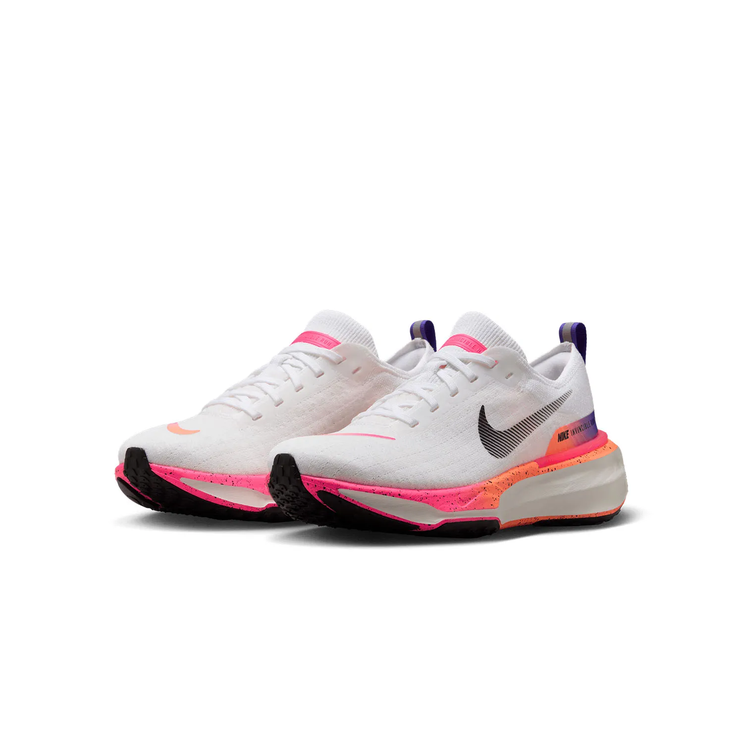 Nike Zoomx Invincible Run Flyknit 3  White/Black/Bright Mango/Hyper Pink