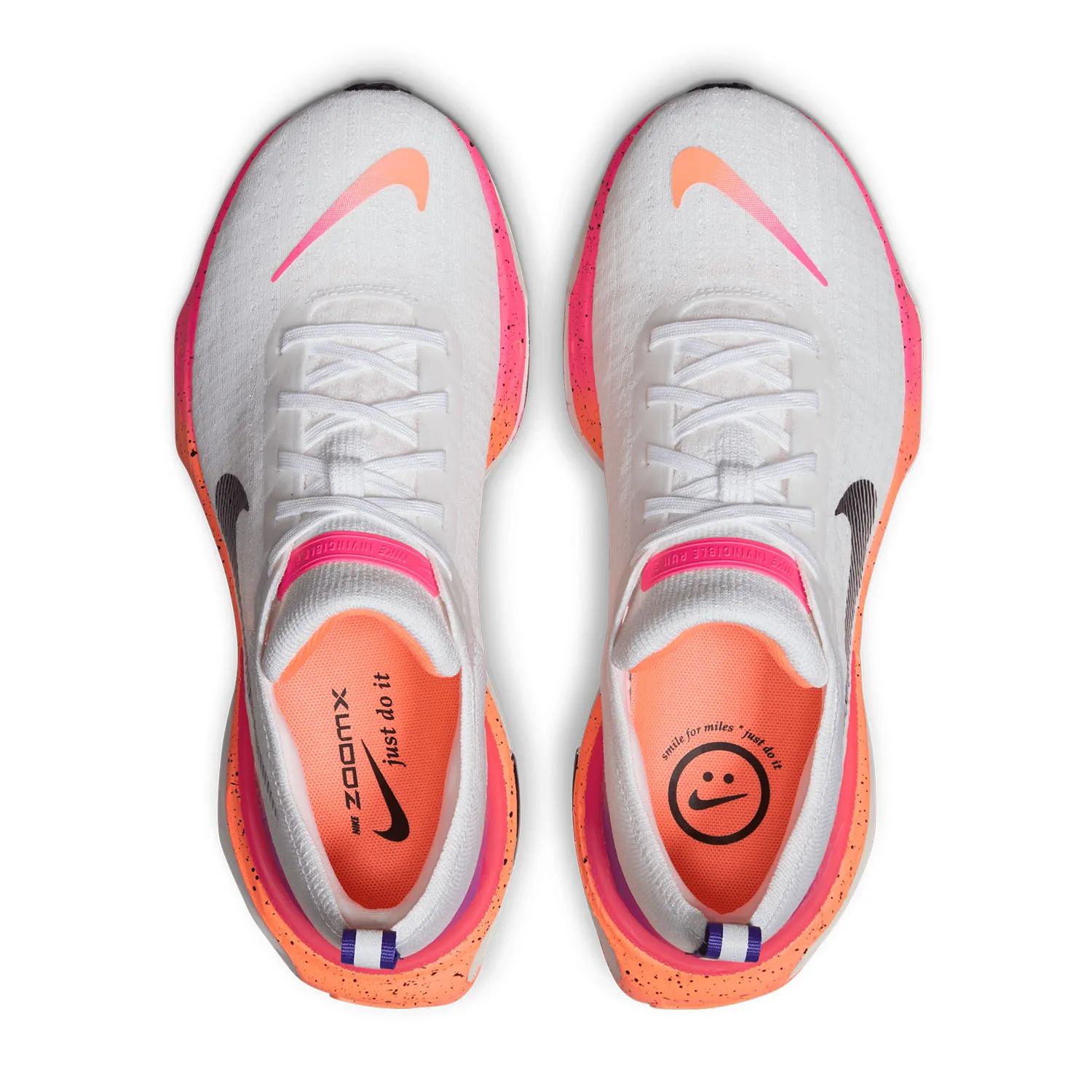 Nike Zoomx Invincible Run Flyknit 3  White/Black/Bright Mango/Hyper Pink