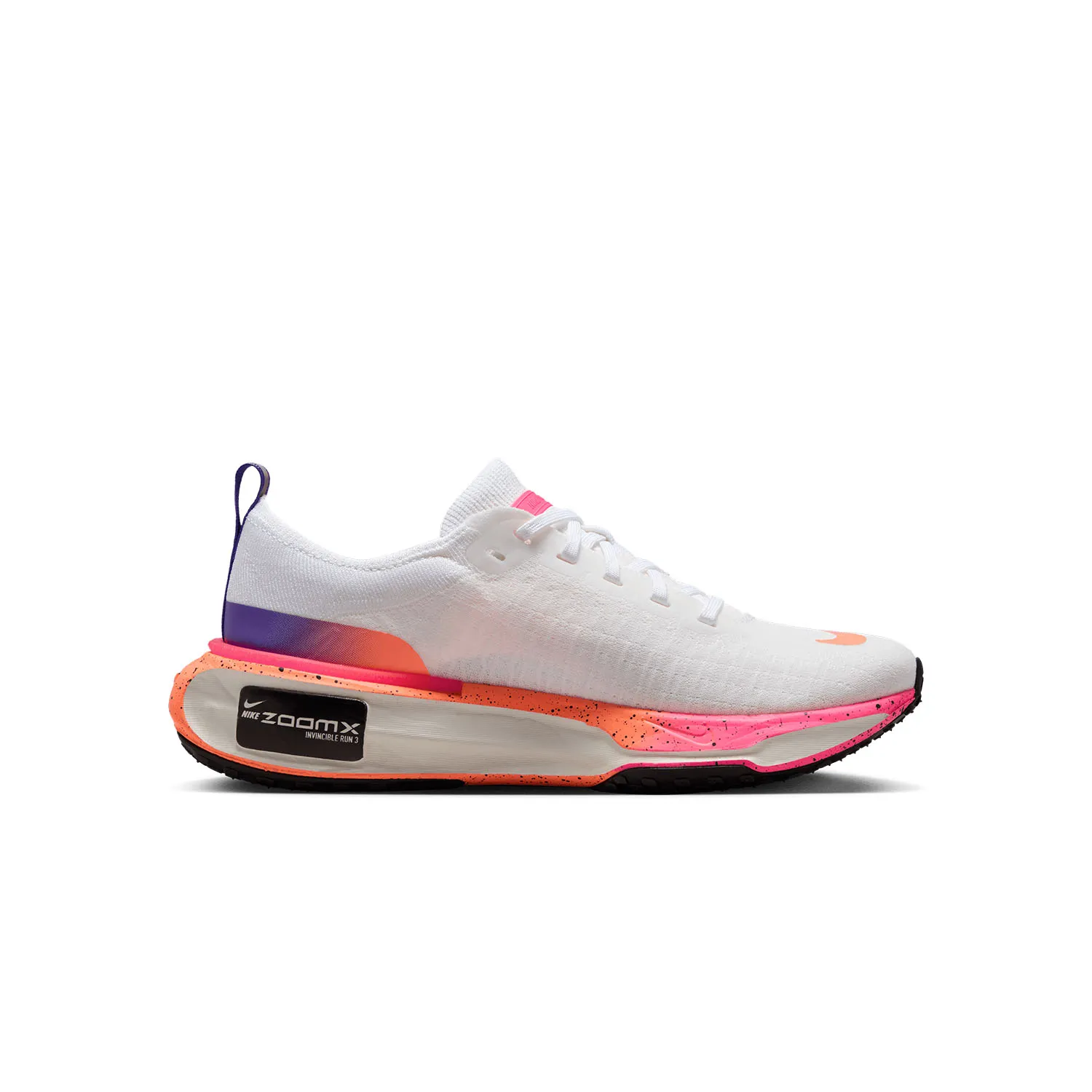 Nike Zoomx Invincible Run Flyknit 3  White/Black/Bright Mango/Hyper Pink