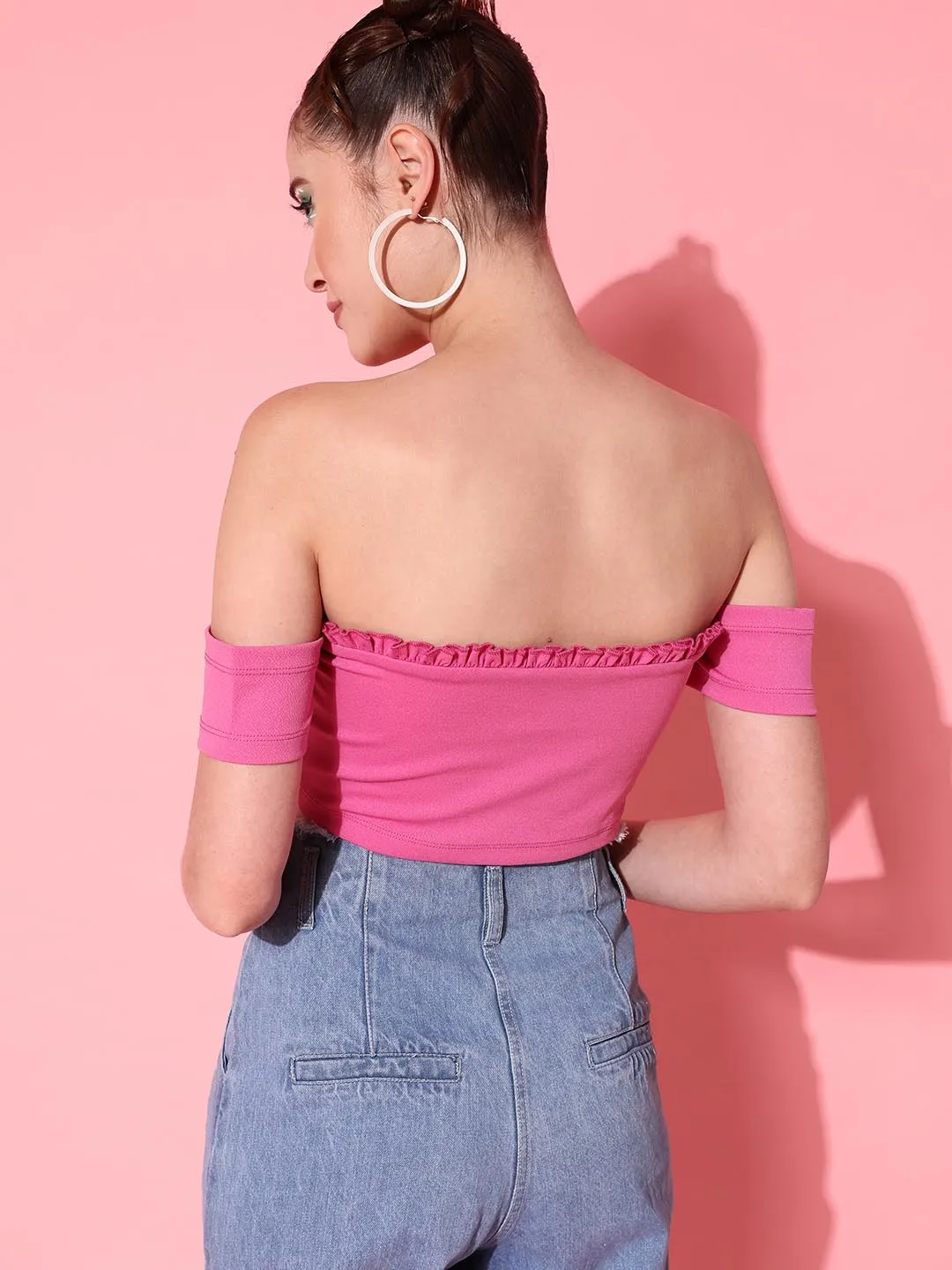 Off Shoulder Crop Top