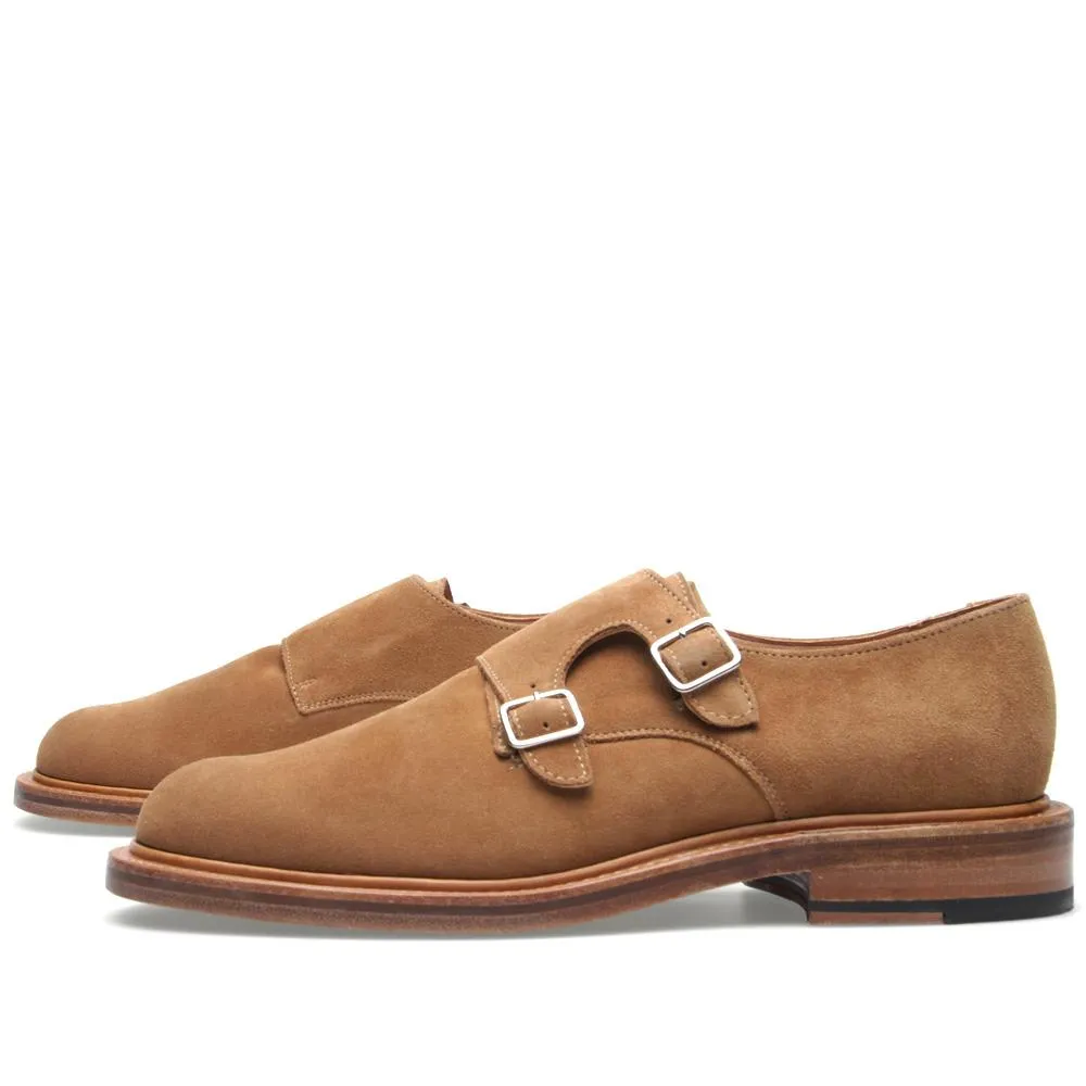 Oliver Spencer Suede Monk ShoeCamel