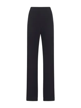 Pantalone a palazzo in Crêpe Satin - Nero