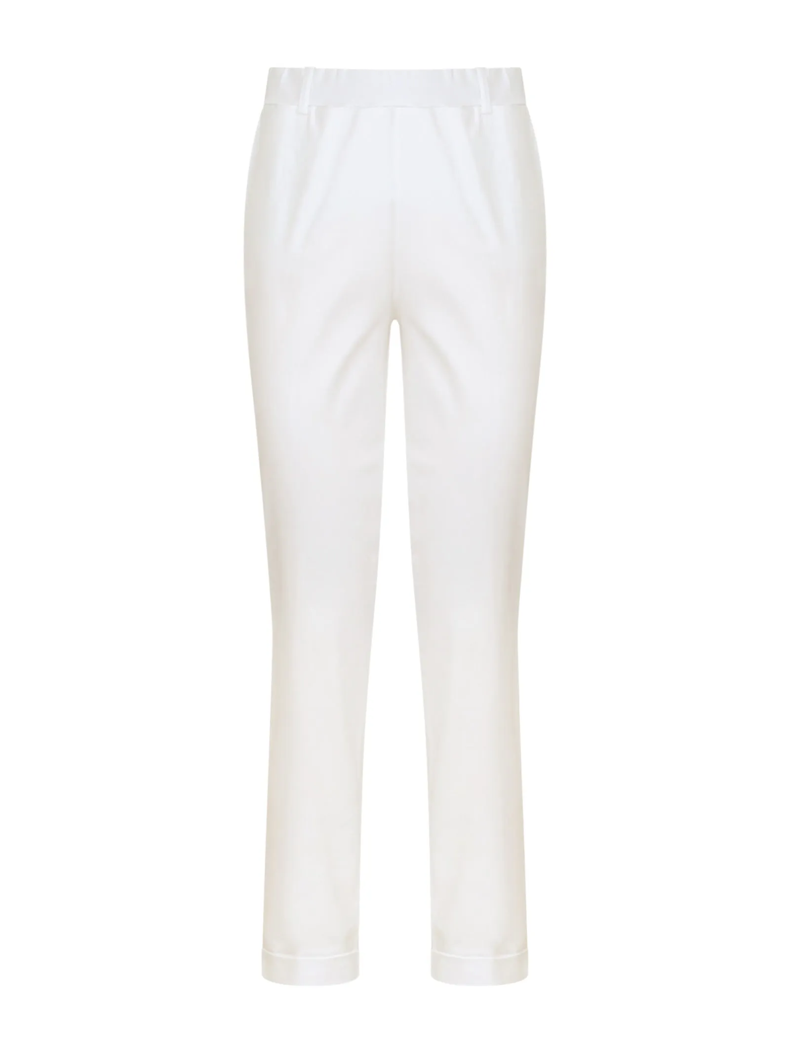 Pantalone Chino in Satin Power - Bianco