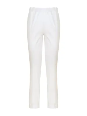 Pantalone Chino in Satin Power - Bianco