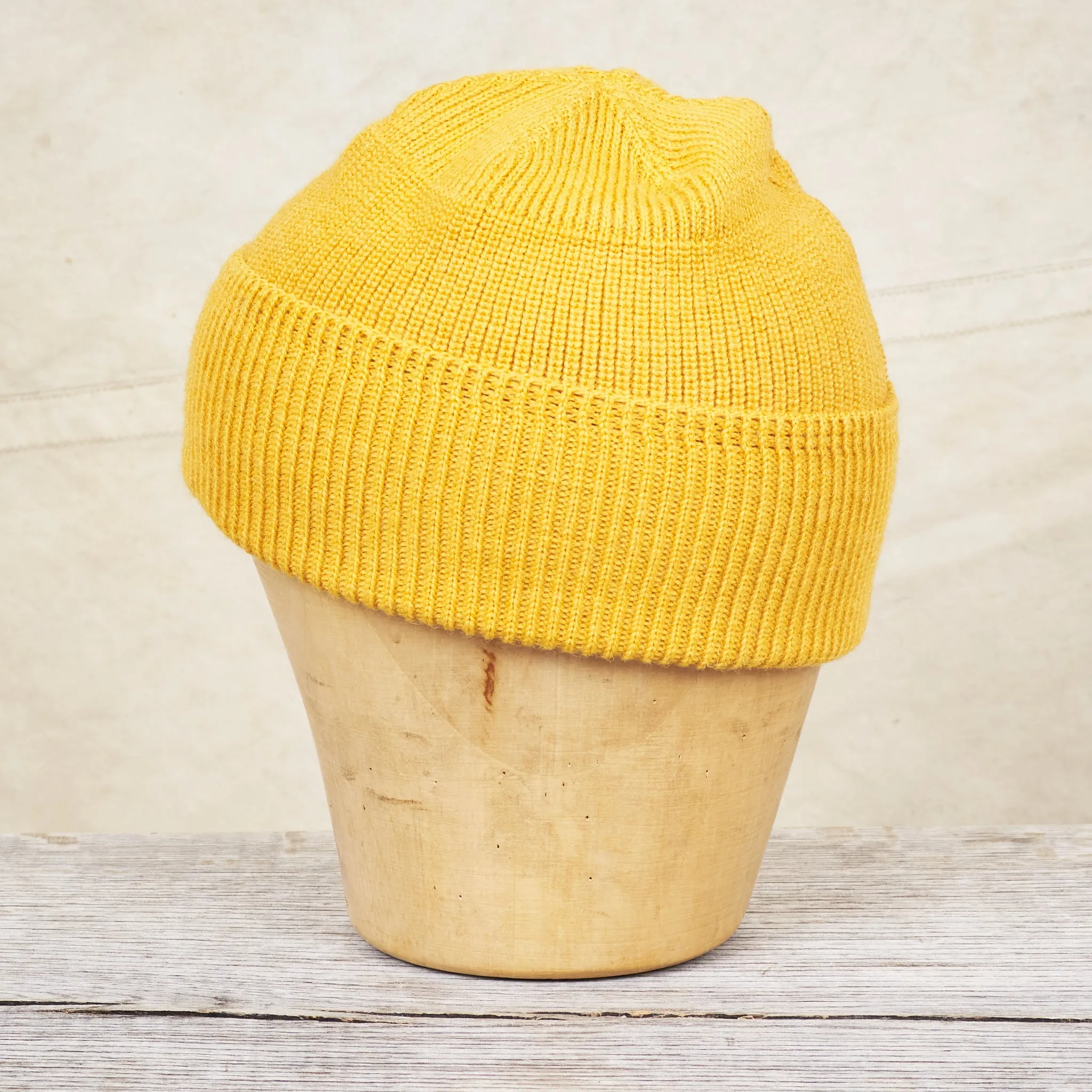 Papa Nui Cap Co. General Issue Operation Deep Freeze Wool Watch Cap Yellow