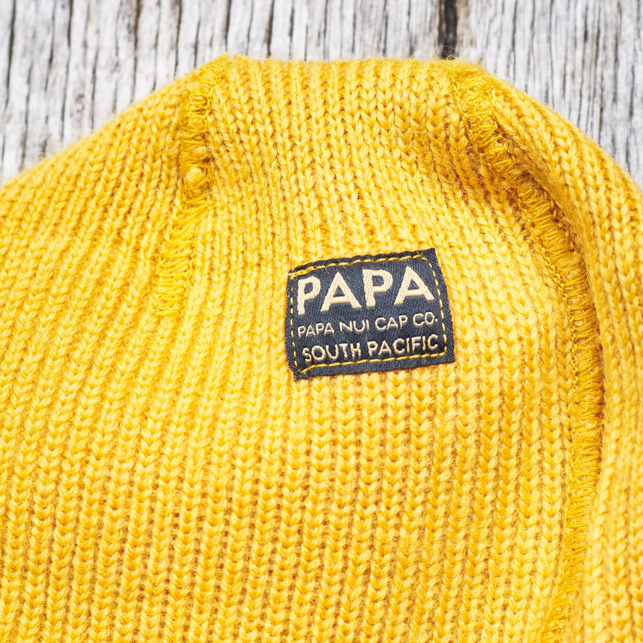 Papa Nui Cap Co. General Issue Operation Deep Freeze Wool Watch Cap Yellow