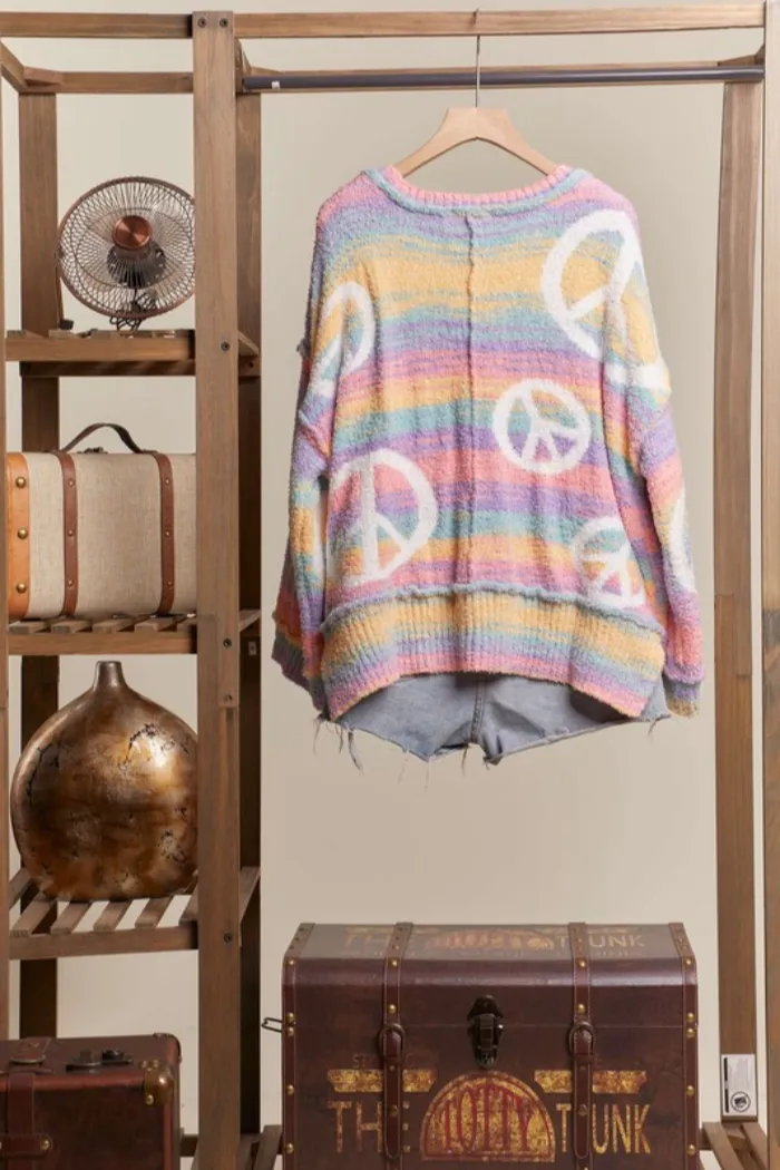 Peace Print Sweater