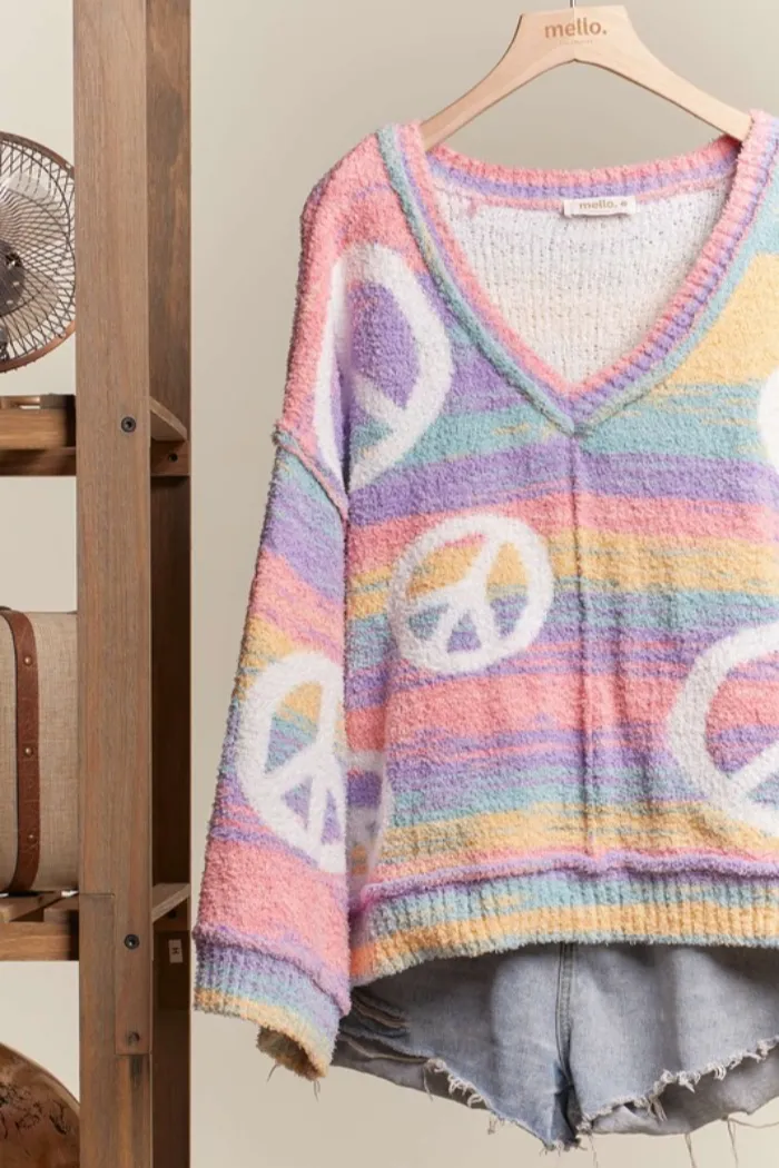 Peace Print Sweater