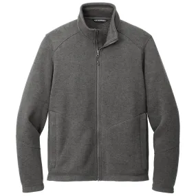 Port Authority Men's Grey Smoke Heather Arc Sweater Fleece Jacket