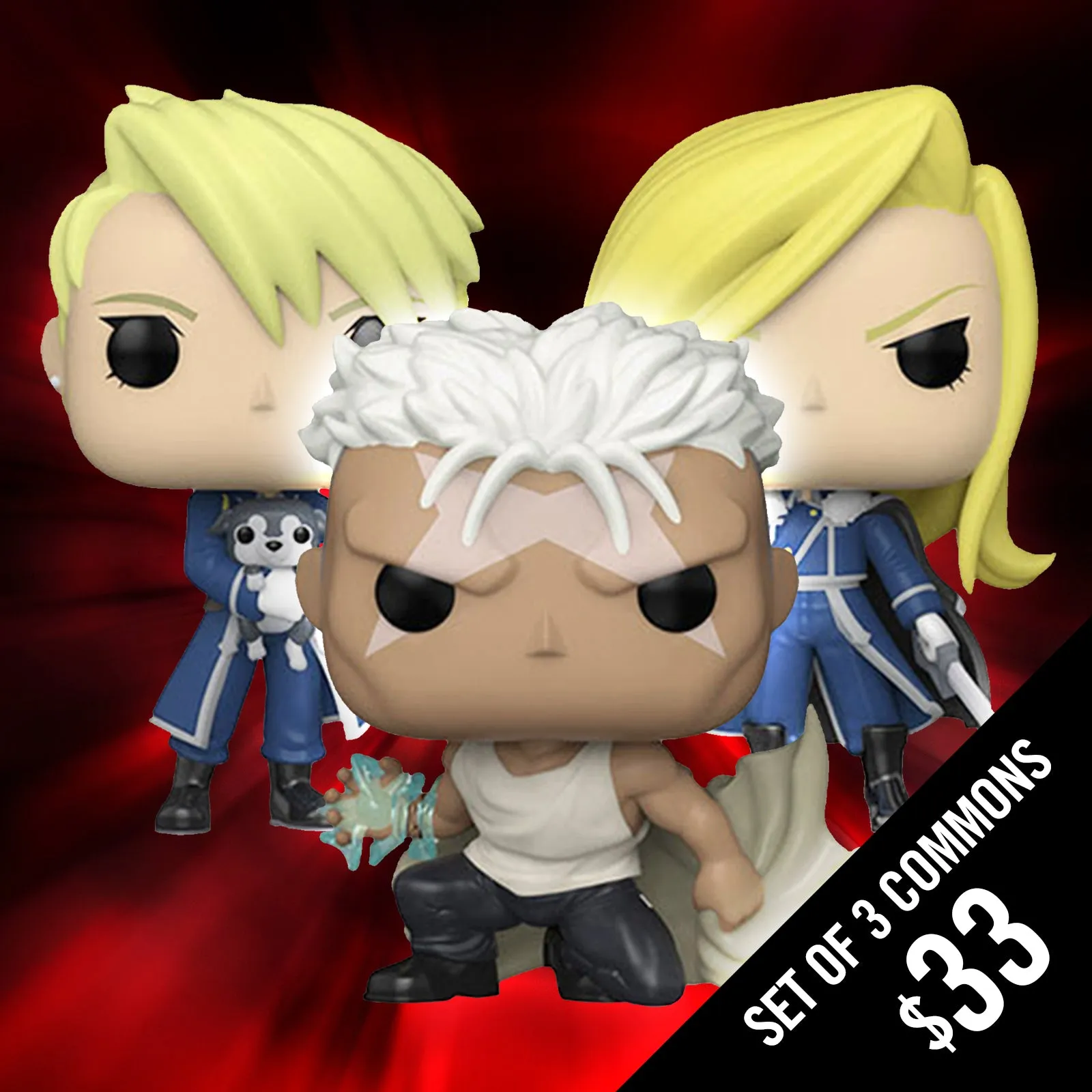 Pre-Order: Funko Pop! Full Metal Alchemist S3 (Set of 3 commons)