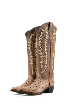 Presley Ostrich Tall Snip Toe Cowgirl Boot FINAL SALE