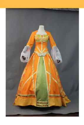 Princess Jasmine Orange Brocade Cosplay Costume