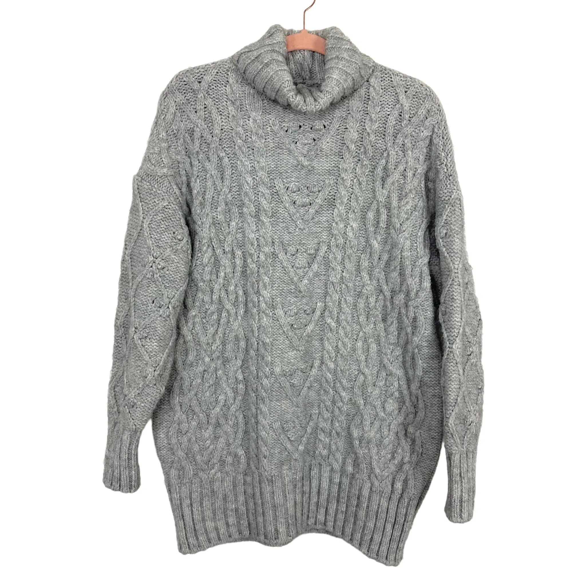 River Island Grey Cable Knit Sweater- Size S