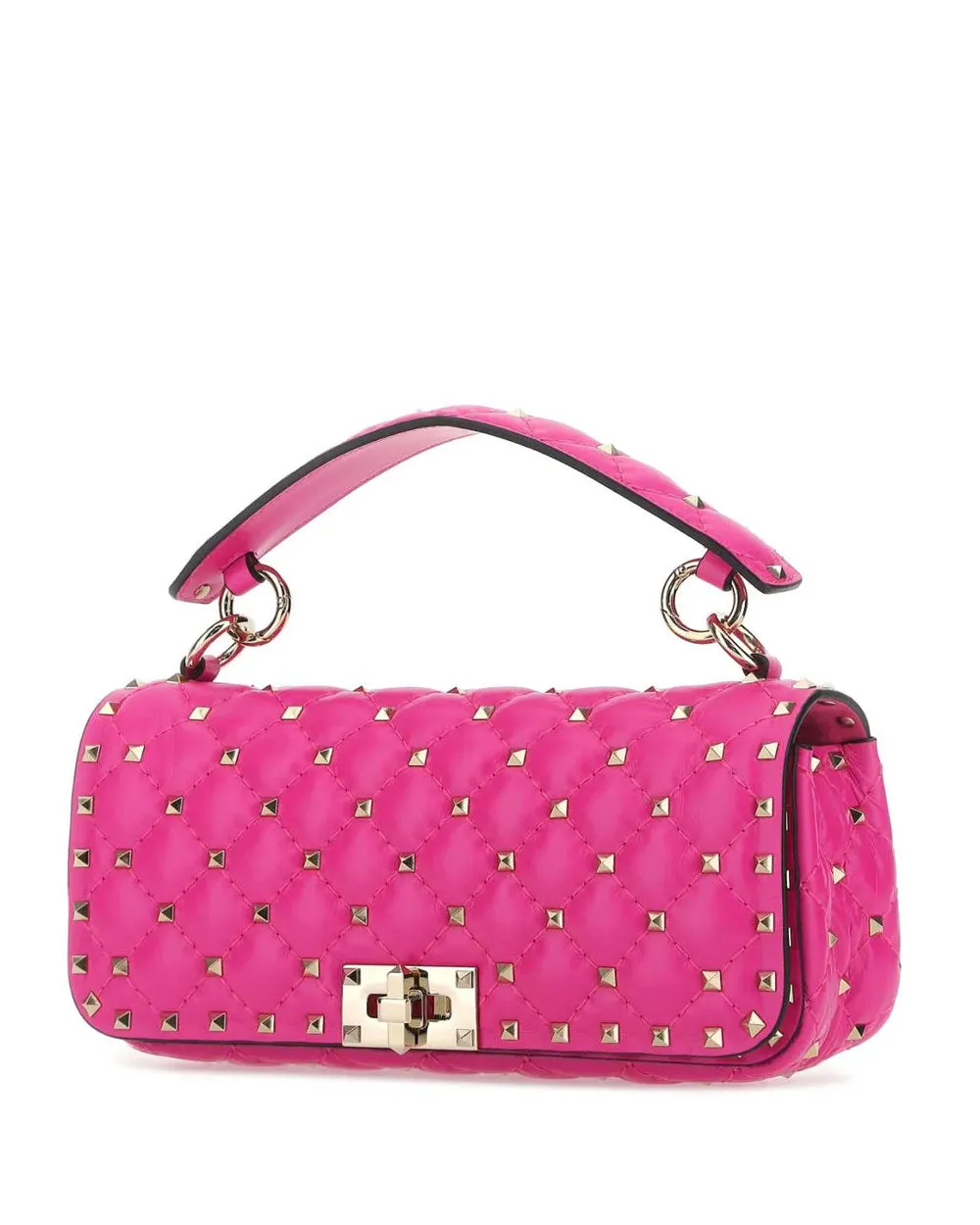 Rockstud Spike Shoulder Bag in Pink