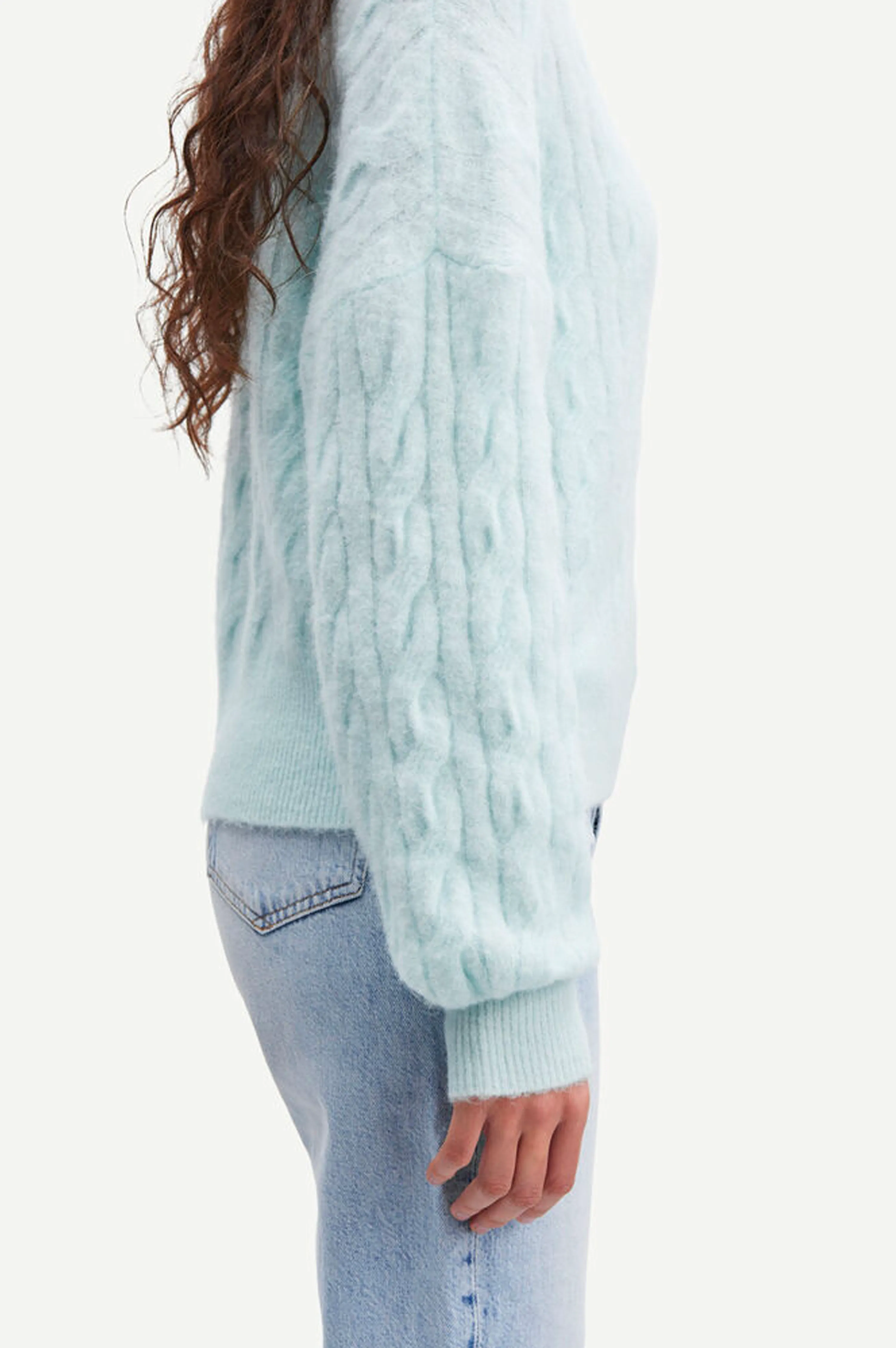 Samsoe & Samsoe Nola Misty Blue Cable Sweater