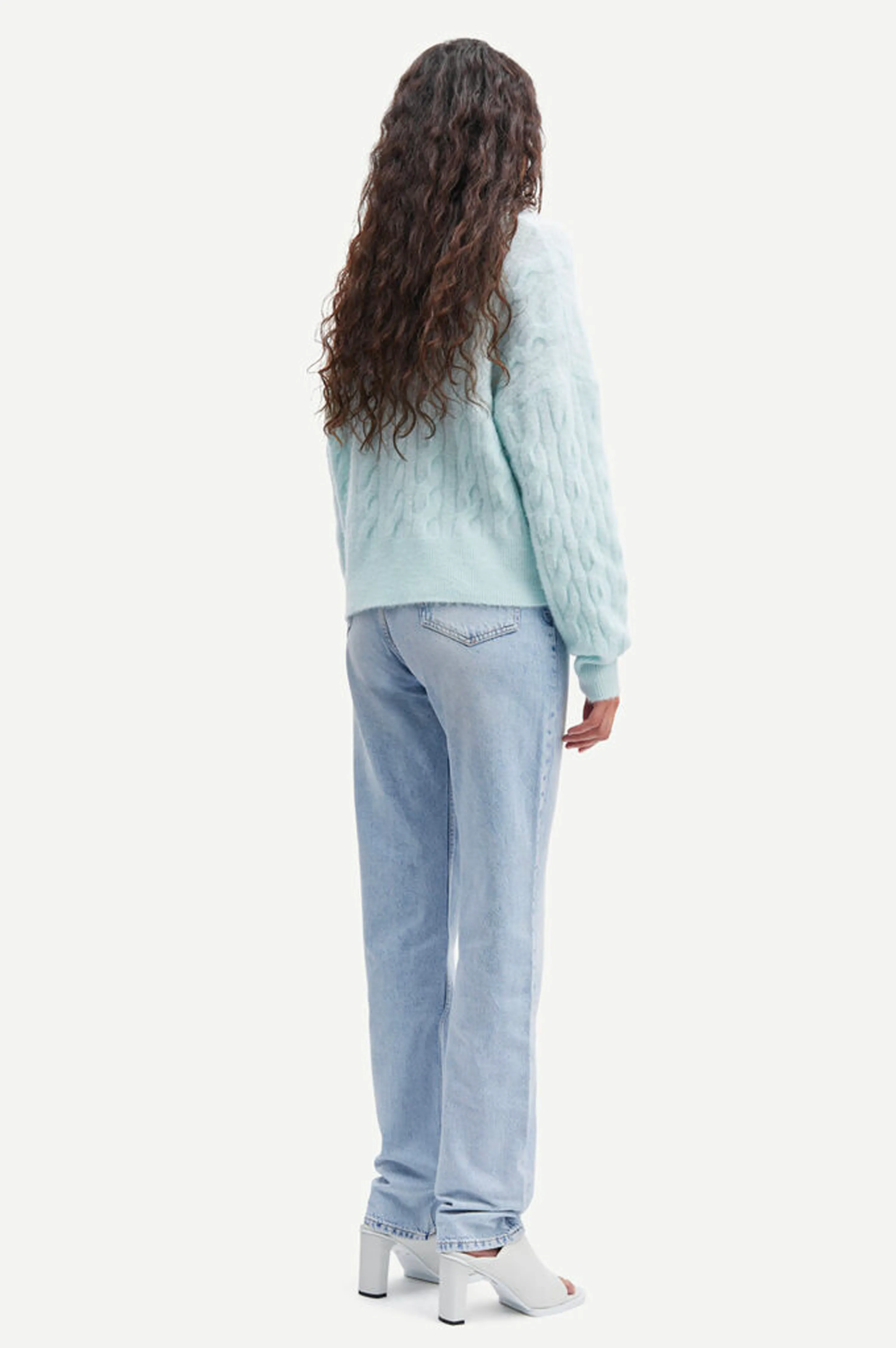 Samsoe & Samsoe Nola Misty Blue Cable Sweater